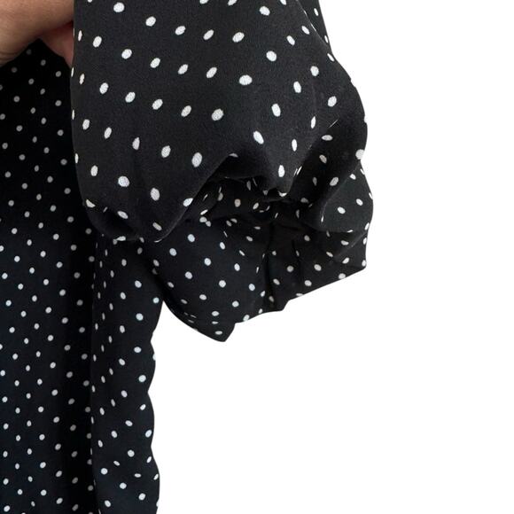 Sam Edelman Polka Dot Puff Sleeve Ruched Dress - Picture 7 of 13